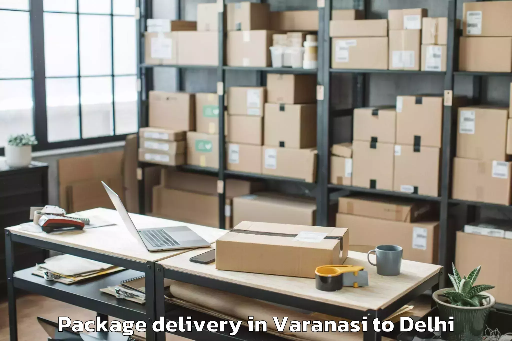 Book Varanasi to East Delhi Mall Package Delivery